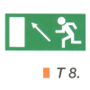  Menekülési út a lépcsőn fölfelé, balra t 8