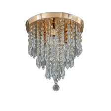  Mennyezeti fény, elegáns kristálytervezés, 5W E14 aljzat, Melegfehér, Aranylemez, Átlátszó kristály világítás