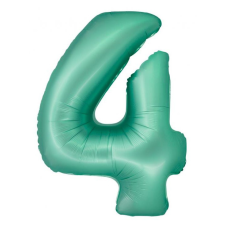 Menta 4-es Mint Mat szám fólia lufi 76 cm party kellék