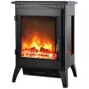 Mentavill Elektromos kandalló (1800-2000W) tűzeffektussal, fekete