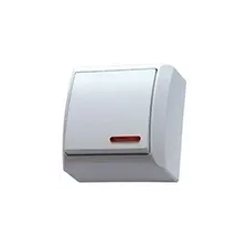 Mentavill Kapcsoló (101j), egy pólusú, jelzőfénnyel, falon kívüli (Mini) villanyszerelés