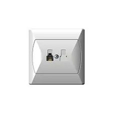 Mentavill RJ11 telefon aljzat egyes, komplett (Akcent) fehér villanyszerelés