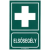  Mentődoboz, elsősegélyhely PVC tábla (16x25 cm)