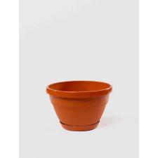 Mercaton® dekoratív virágcserép, Műanyag, Barna, 27x19 cm kerti tárolás