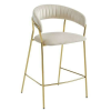 Mercaton Konyha/bárszék, Mercaton, Badia, bársony, acél, bézs és arany, 46x45x94 cm