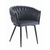 Mercaton Konyha/nappali szék, Mercaton, Orion, bársony, fém, sötétszürke és fekete, 61x55x79 cm