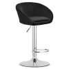 Mercaton Konyhai/bár szék, Mercaton, East, forgó, bársony, fekete és ezüst, 53x46x81-103 cm, 53x46x81-103 cm