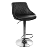 Mercaton Konyhai/bárszék, Mercaton, Kast, forgatható, öko-bőr, fekete és ezüst, 45.5x48.5x85-105 cm, 45.5x48.5x85-105 cm