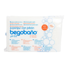 Mercator Begobano egyszer használatos szappanos fürdető szivacs 100g/m2, 12x20cm 10db gyógyászati segédeszköz