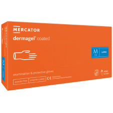 Mercator Dermagel Coated kopolimeres púdermentes latex vizsgálókesztyű 100db védőkesztyű