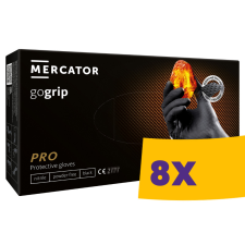 Mercator GoGrip Black púdermentes nitril védőkesztyű fekete 50db (Karton - 8 csomag) védőkesztyű