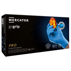 Mercator Medical MERCATOR gogrip Kék dupla vastag élelmiszeripari és munkavédelmi nitril kesztyű, 50db - S
