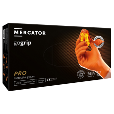Mercator Medical MERCATOR gogrip Narancs háromszoros vastagságú munkavédelmi nitril kesztyű, 50db - XL