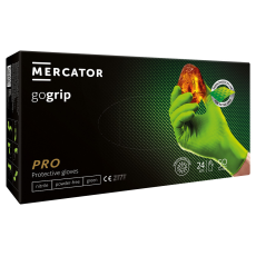 Mercator Medical MERCATOR gogrip Zöld háromszoros vastagságú munkavédelmi nitril kesztyű minden területre, 50db - M