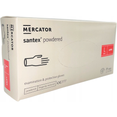 Mercator Medical Zrt Gumikesztyű Mercator latex PÚDERES "L" 100db/doboz, 10doboz/karton