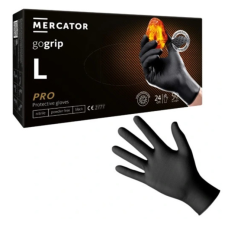 Mercator Medical Zrt MERCATOR GoGrip Black Gumikesztyű L-es védőkesztyű