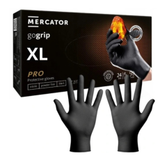Mercator Medical Zrt MERCATOR GoGrip Black Gumikesztyű XL-es