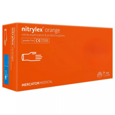 Mercator Medical Zrt MERCATOR Nitrylex orange nitril púdermentes vizsgálókesztyű L