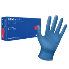 Mercator Nitrylex Basic gumikesztyű kék L gyógyászati segédeszköz