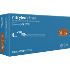 MERCATOR nitrylex classic blue nitril púdermentes kesztyű XL 200db gyógyászati segédeszköz