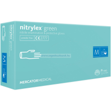  MERCATOR nitrylex green púdermentes kesztyű M 100db (Előrendelhető) gyógyászati segédeszköz