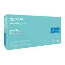 Mercator Nitrylex Green púdermentes nitril vizsgálókesztyű mentazöld 100db védőkesztyű