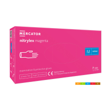 Mercator Nitrylex Magenta púdermentes nitril vizsgálókesztyű magenta 100db védőkesztyű