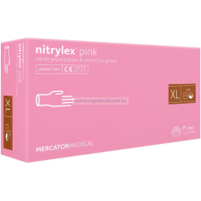  MERCATOR nitrylex pink púdermentes nitril kesztyű XL 100db (Előrendelhető) gyógyászati segédeszköz