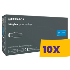 Mercator Vinylex púdermentes vinyl vizsgálókesztyű 100db (Karton - 10 csomag)