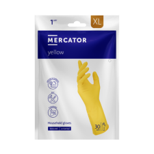 MERCATOR® yellow háztartási védőkesztyű 1 pár - S, Latex védőkesztyű