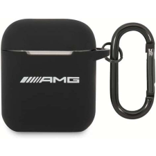 Mercedes AMG AMA2RBK Szilikon Tok Airpods 1/2 Töltőtokhoz - Fekete fülhallgató, fejhallgató tok