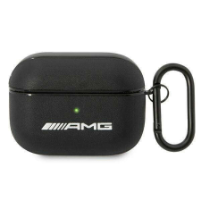 Mercedes AMG AMAPSLWK AirPods Pro fekete bőrtok fülhallgató, fejhallgató tok
