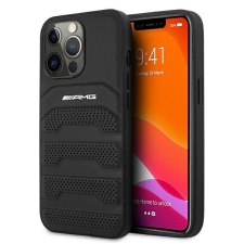Mercedes AMG AMHCP13XGSEBK Apple iPhone 13 Pro Max black hardcase Leather Debossed Lines tok és táska