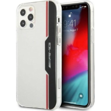 Mercedes AMG Apple iPhone 12 / 12 Pro Telefon Tok - Átlátszó/Fekete/Piros (MRS67) tok és táska