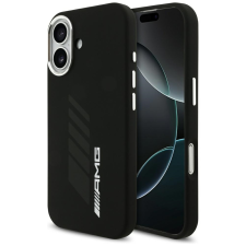 Mercedes AMG szilikon túlméretezett Rhombs MagSafe tok iPhone 17 Fekete tok és táska