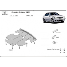  Mercedes C-Classe, W203, 2000-2007 - Motorvédő lemez autóalkatrész