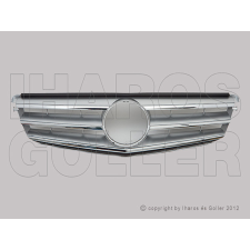  Mercedes C (W204) 2007.01.01-2016.12.31 Hűtőrács, nagy emblémához, embl. nélk.(króm/ezüst) (0XMJ) hűtőrács