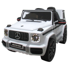 Mercedes G63 licence, elektromos kisautó - fehér elektromos járgány