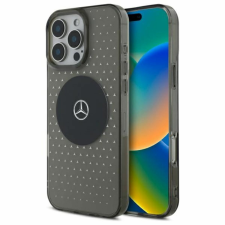 Mercedes MB tok csillagminta iPhone 16 Pro készülékhez - fekete tok és táska