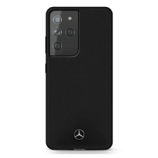 Mercedes MEHCS21LSILBK S21 Ultra G998 fekete keménytok Silicone Line tok és táska