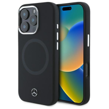 Mercedes MEHMP16L23SUTTK Silicone Tonal Logo MagSafe-kompatibilis keménytok iPhone 16 Pro - fekete tok és táska