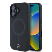 Mercedes Mercedes Smooth Leather MagSafe tok iPhone 16 készülékhez fekete tok és táska