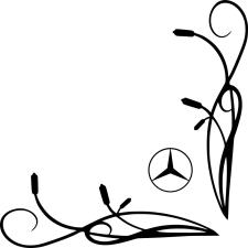 Mercedes oldalüveg matrica05 autó dekoráció