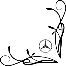 Mercedes oldalüveg matrica 01 autó dekoráció