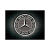 Mercedes RETRO Mercedes Benz - Logo Black - Hűtőmágnes