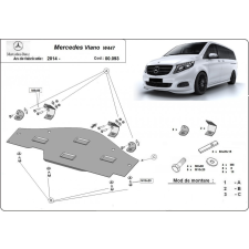  Mercedes Viano W447, 2014-2018 - RWD, Stop&amp;Go védő lemez autóponyva