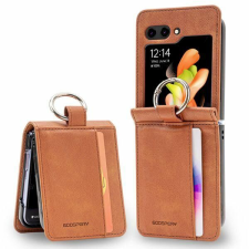 Mercury Basic Diary tok Samsung Galaxy Z Flip6 F741 - világosbarna tok és táska