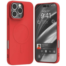 Mercury Semi-Silicone MagSafe-kompatibilis tok iPhone 16 Pro Max - piros tok és táska