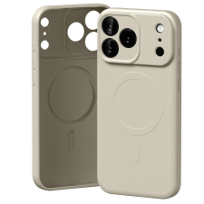 Mercury Semi-Silicone MagSafe-kompatibilis tok iPhone 17 Pro Max - világosszürke tok és táska