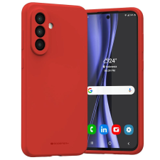 Mercury Silicone tok Samsung Galaxy A36 - piros tok és táska